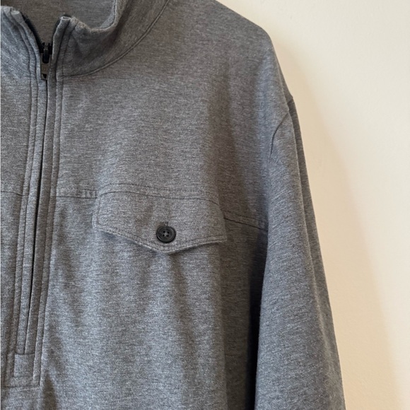 Travis Mathew Gray Men's Pullover Quarter Zip Shirt - Picture 2 of 8